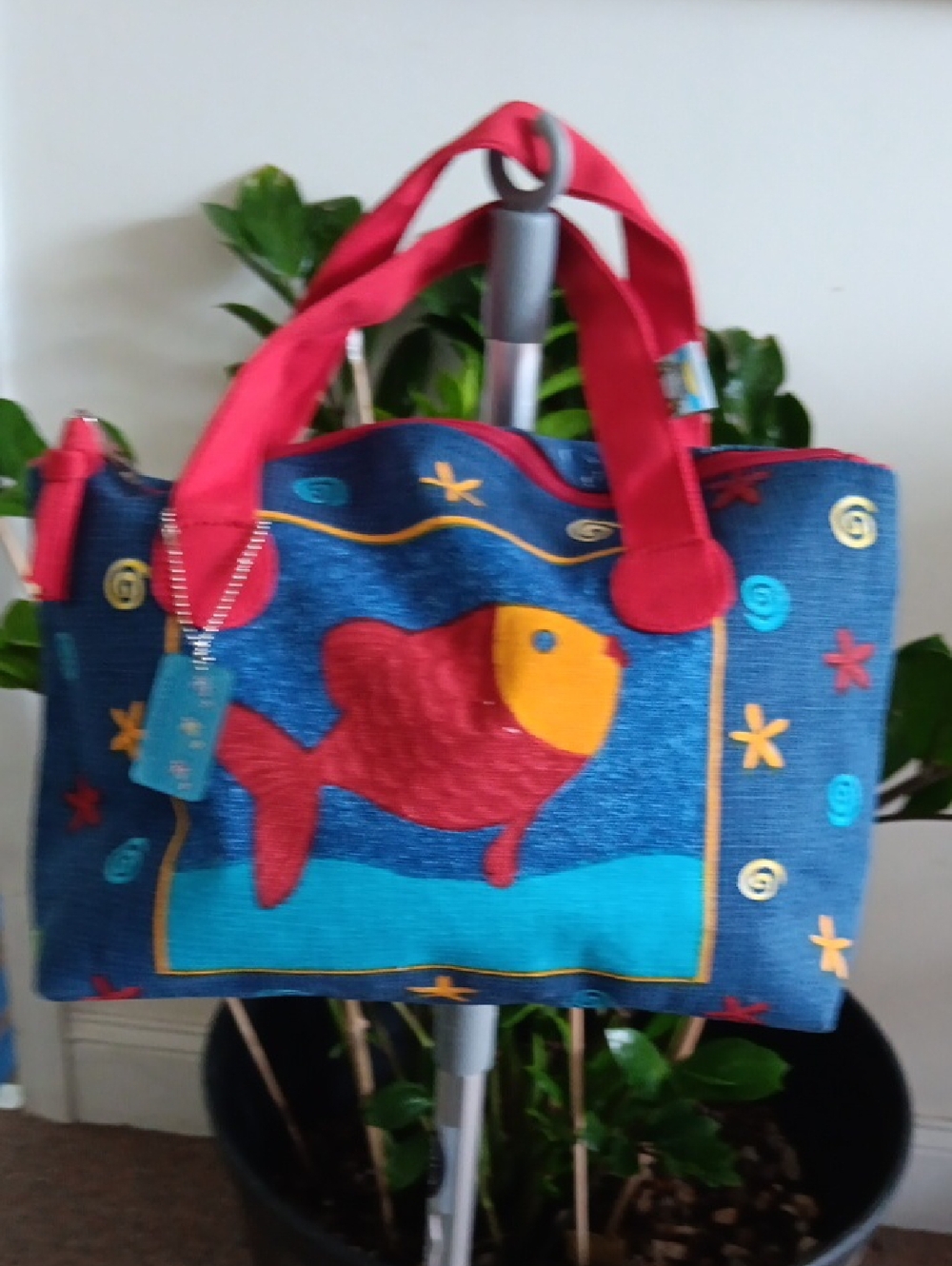 Sun n Sand Tote Bag - Red and Blue